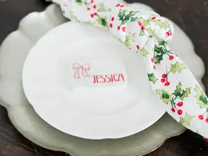 Custom Marble Christmas Place Cards