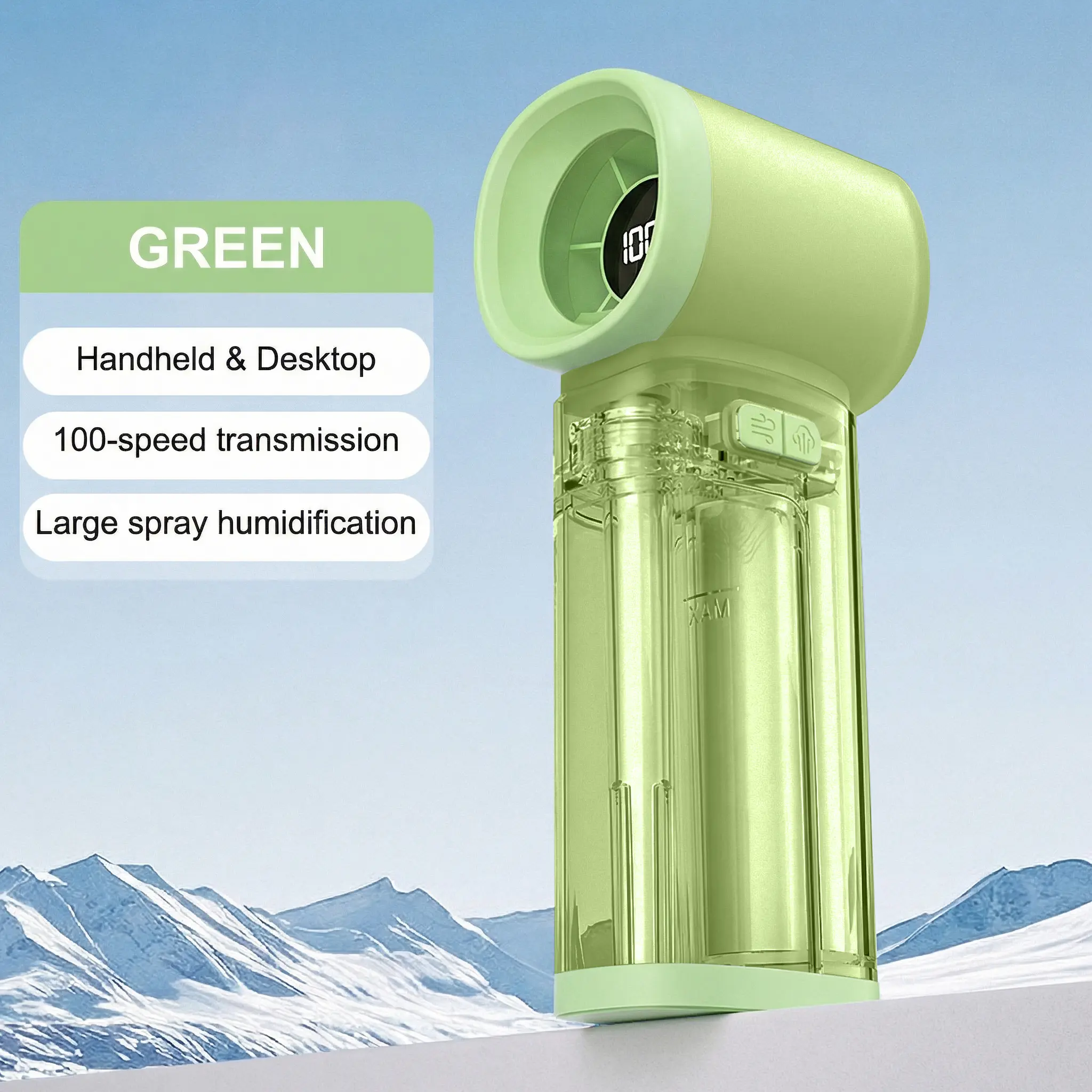 F22 Fan — Macaron Green