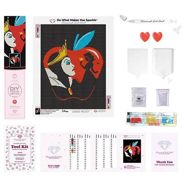 Crafts & Sewing Diamond Art Club Disney Villain Just One Bite Canvas Kit
