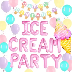 Ice Cream Bar Supplies Decorations Sign Ice Cream Birthday Decoration Sundae Funday Decoration for Summer Birthday Party Supplies Baby Shower Classroom