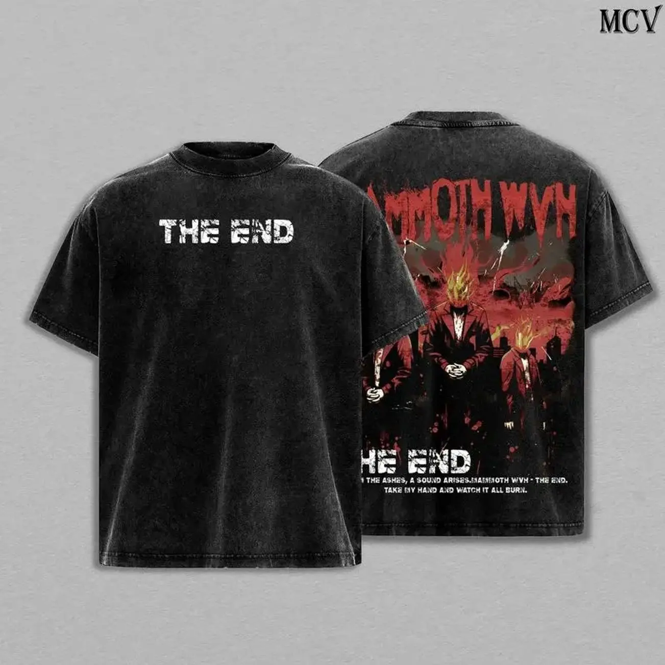 Mammoth Band T-Shirt – The End Single 2025 T-Shirt Hoodie & Sweatshirt Vintage Acid Wash Hard Rock Heavy Metal Alternative Rock Heavy Cotton Oversize Unisex Retro Graphic Streetwear Concert Fan Gift Top FCQ
