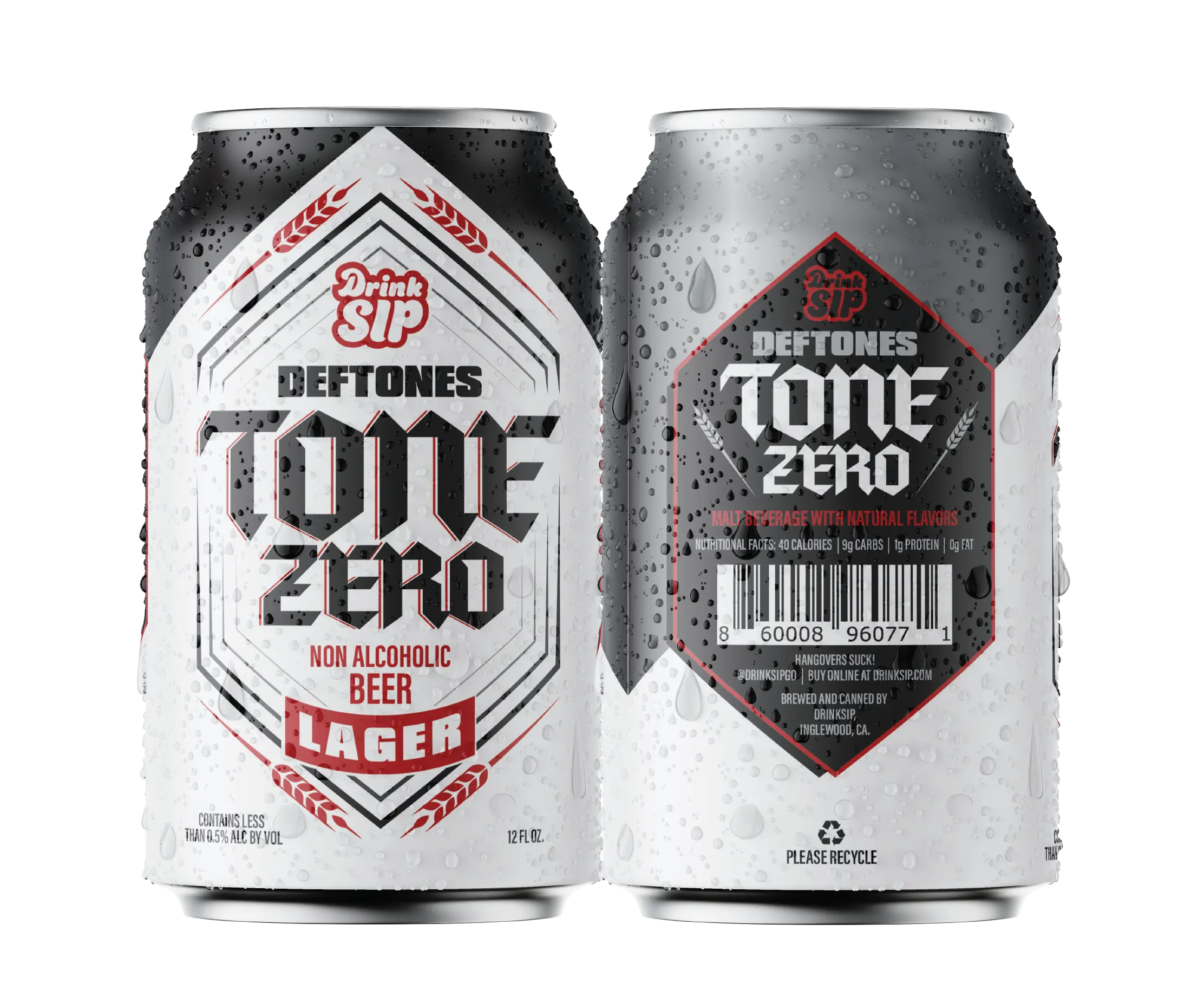 Deftones Tone Zero Lager Non-Alcoholic Beer - Crisp Classic Flavor with Rice Water for Depth - US Brewed DrinkSip Collaboration