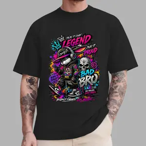 Bad Bro Legend -Streetwear Graphic Tee That Goes Crazy
