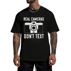 Real Camera Photography Tee – Vintage Style, Don’t Text, Perfect for Photographers