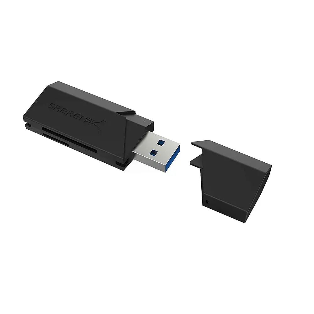 Sabrent 2 Slot USB 3.0 Flash Memory Card Reader for Windows, Mac, Linux & Android, Supporting SD, SDHC, SDXC, MMC, MicroSD