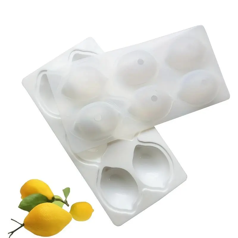 Lemon Shaped Food Grade Silicone Cake Mold, 1 Count Fruit Mousse Cake Mould, Baking Tool for Home Kitchen, Baking Supplies, Kitchen Gadgets, Pastry Baking Tools, Silicone Freezer Molds