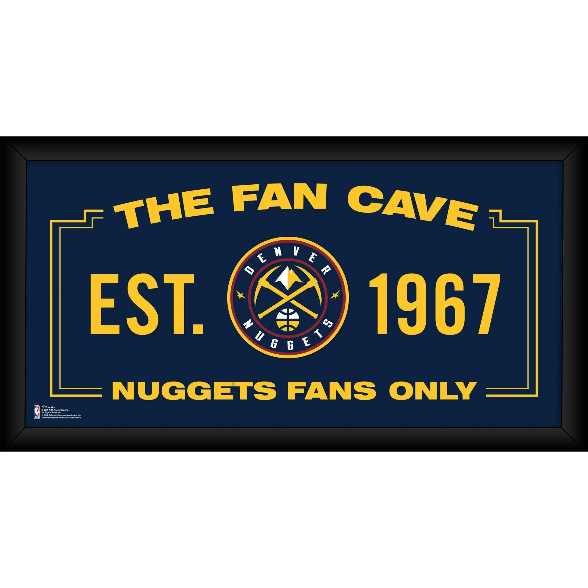 Denver Nuggets Framed 10" x 20" Fan Cave Collage - NBA Memorabilia