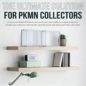 Acrylic Stackable Display Box for Elite Trainer ETB, Acrylic Doll Box Magnetic Dustproof with Cover Stackable Display for Trading Cards, Collectibles and Sports Memorabilia, Modified, Correct Size, Modified Packaging