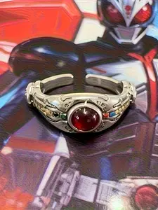 Unique Kamen Rider Belt Ring, Fun Anime Ring Adjustable Jewelry, Personalized Cosplay Accessory, Trendy Fashion Statement