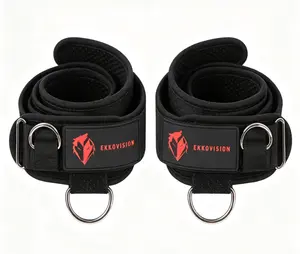 Heavy Duty Weightlifting Wrist Grips, D-Ring Adjustable Lifting Straps with Soft Neoprene Cushion, Non-Slip Cotton Bands for Gym Workout