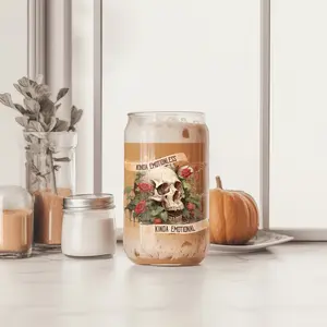 Emotionless Skull Glass Cup