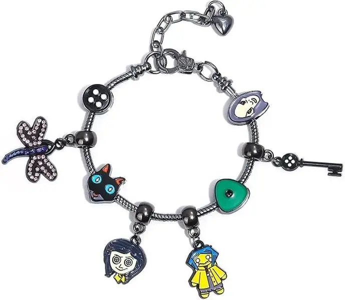 Caroline Bracelet, Charm Accessories for Women Men Fans, Halloween Cosplay 8 Removable Charms for DIY,Adjustable,Metal Alloys,Costume Party Movie Props Dress Up Gift