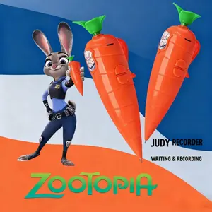 Zootopia Carrot voice recorder pen cartoon Creativity`@ children ballpoint pen; that can be recorded|& creative birthday gift.. Inspirational Ballpoint Pen