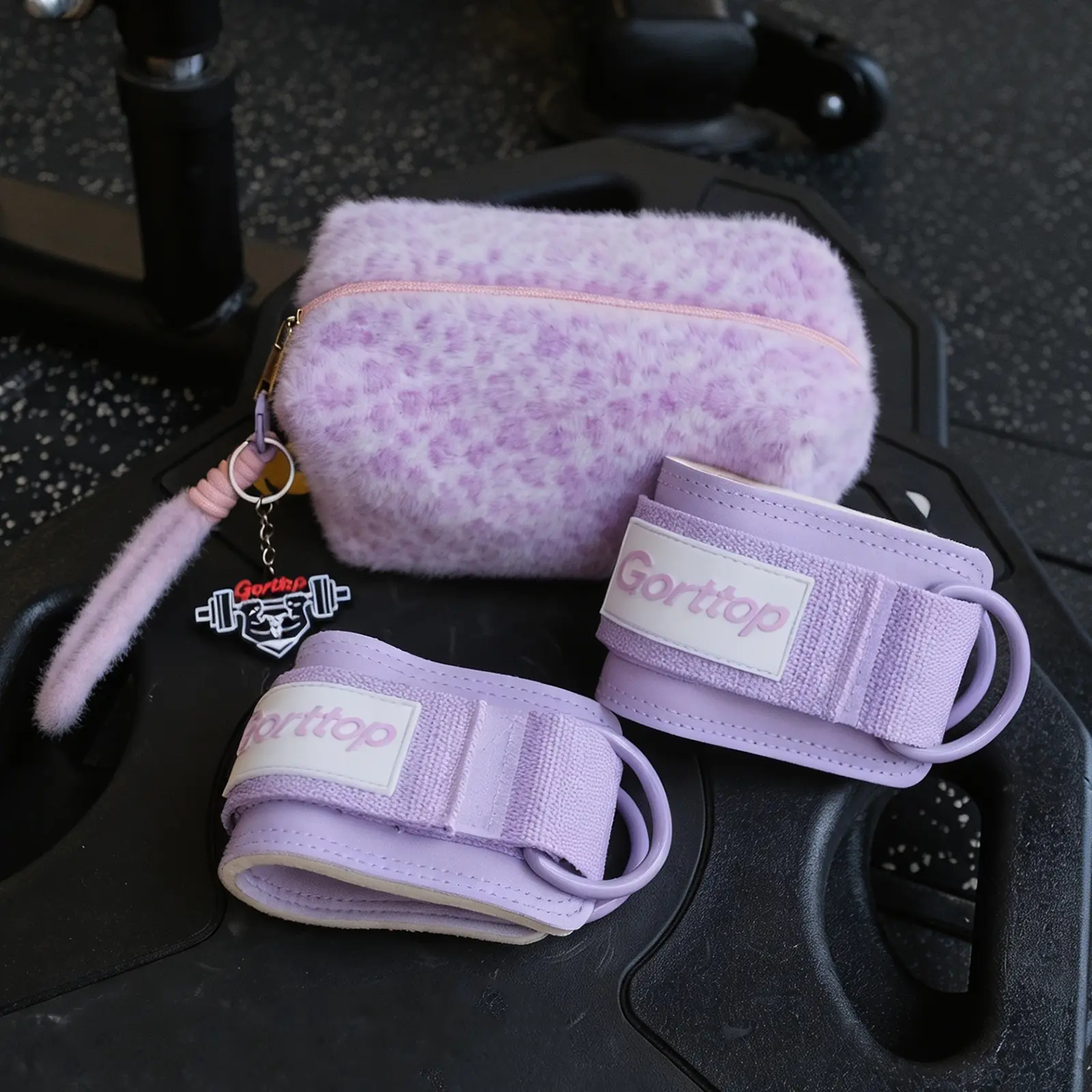 Gorttop Padded Ankle Straps for Cable Machine Women, Adjustable Reinforced D-Ring Glute Kickback Ankle Cuffs, Booty Leg Hip Abductor Lower Body Training, Gym Home Fitness Gear with Door Anchor Resistance Bands & Storage Bag