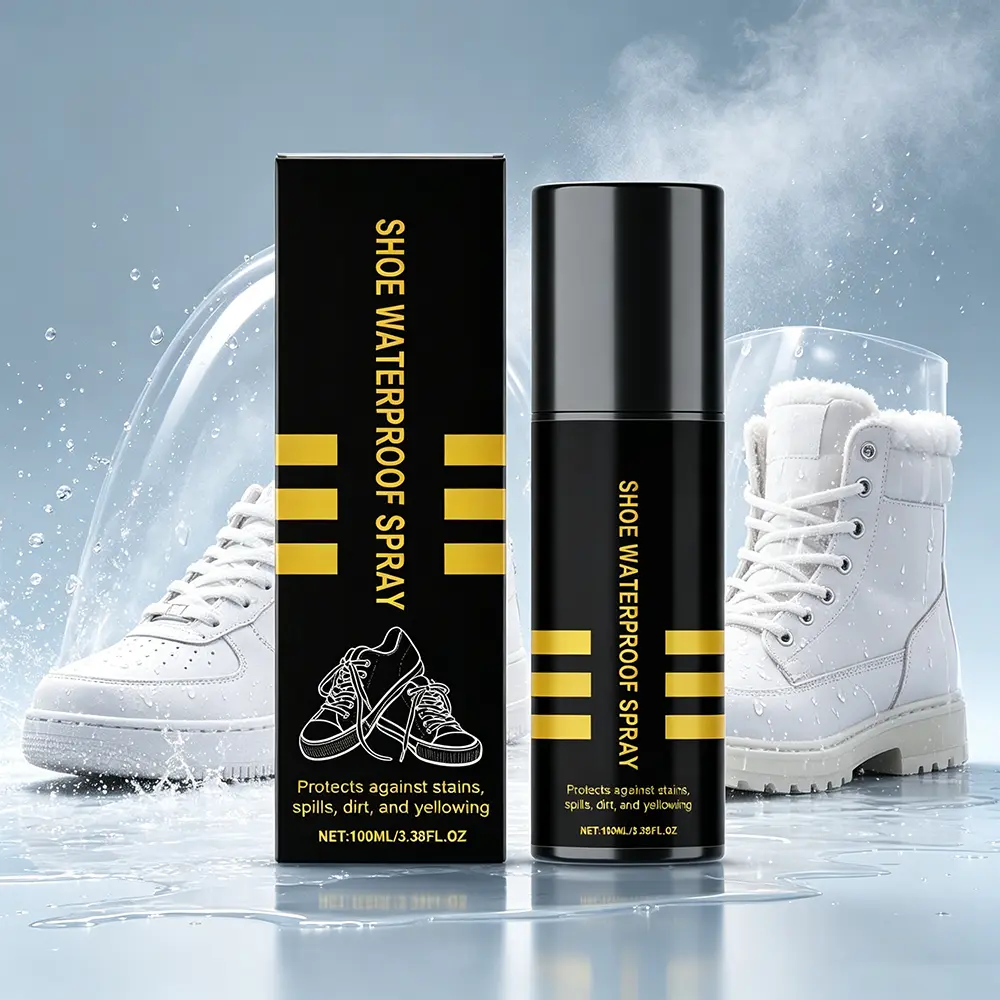 3-in-1 Shoe Waterproof Spray for Sneakers & Boots, Invisible Quick-Dry Protector, Safe for Leather, Suede & Canvas, Repels Rain, Mud & Stains, Summer Outdoor Gear Care, Rainy Day Essential, Dustproof Cleaner, White Shoes Care Tool