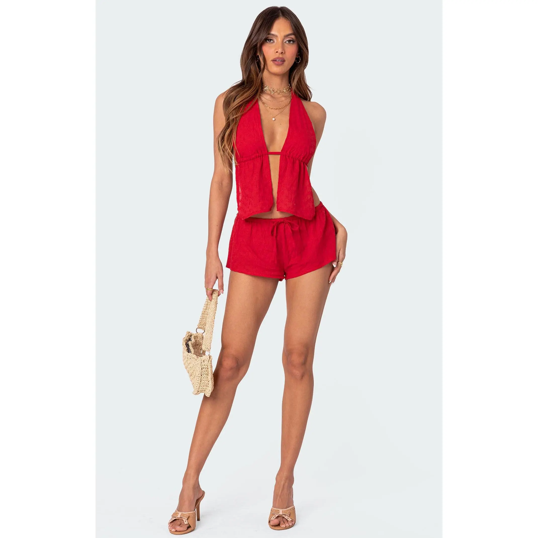 Edikted Women's Cayenne Eyelet Micro Shorts