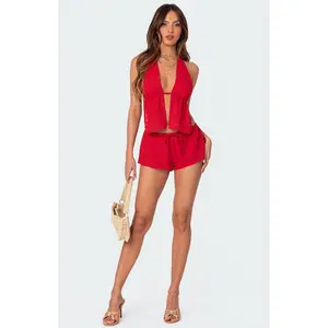 Edikted Women's Cayenne Eyelet Micro Shorts