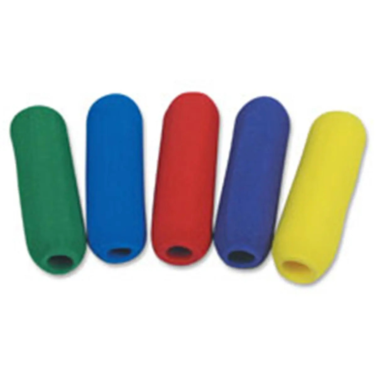 212 MAIN Soft Foam Pencil Grips - 12 Per Pack, Primary Colors, Easy-Install Office Stationery Writing Tools, Enhances Grip, Boosts Fine Motor Skills
