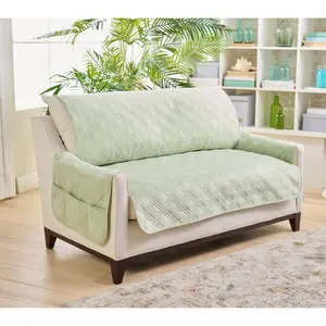 Home Reflections Micromink Pin-Sonic Love Seat Cover
