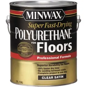 Minwax 13022 1 Gal. Clear Satin Super Fast Drying Polyurethane- 441 VOC