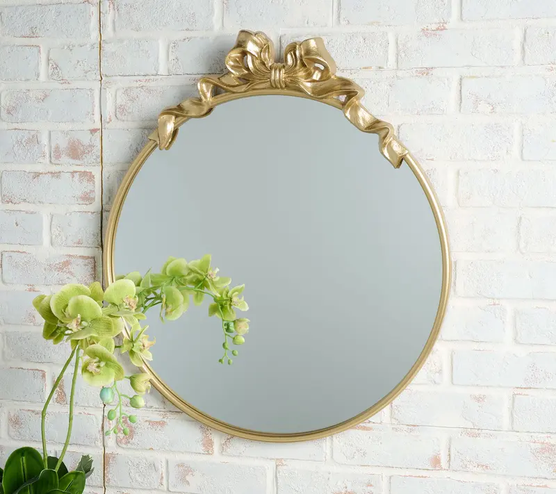 Home Reflections 24" Antique Metal Bow Mirror