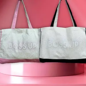 Boss Up Rhinestone Tote Bag