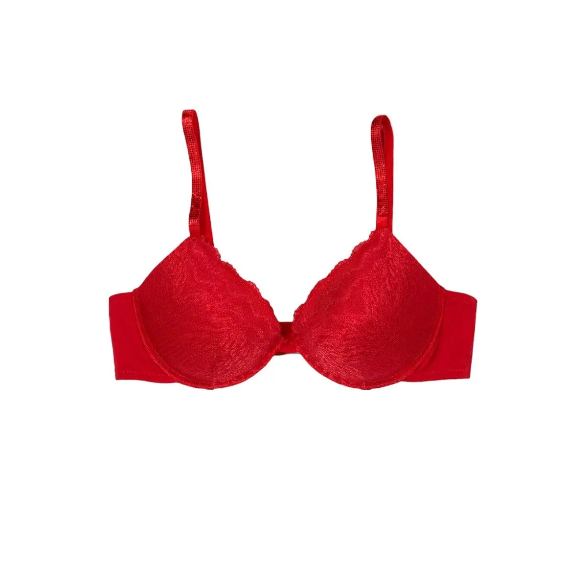 Lace Push Up Bra W/ Rhinestones #6208R
