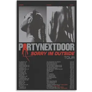 Partynextdoor 2 Canvas Poster Wall Decorative Art Painting Living Room Bedroom Decoration Gift Unframe-style12x18inch(30x45cm) Photo Colorful Ornaments Artistic Print Water Proof