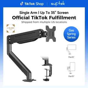 Suptek Monitor Mount Gas Spring Monitor Arm Desk Mount Up Fully Adjustable Fits 17-35 inch Monitors Weight Capacity up to 24.25 lbs Office Accessories MD8SE Ergonomic Design to Relieve Neck Pain, Ideal for Office & Home Setup