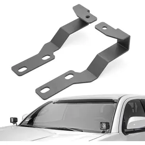 Ditch Hood Light Brackets Mounts A-Pillar Lighting Bracket Auxiliary Offroad LED Pod Work Compatible with Toyota Tacoma 2005 2006 2007 2008 2009 2010 2011 2012 2013 2014 2015 (2PCS, Black)