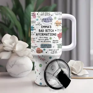 Custom Bad Babe Affirmations Tumbler – Daily Confidence Booster Gift