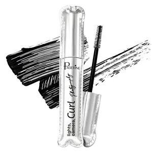 Waterproof curling mascara with a smudge-proof and lengthening formula creates thick, curled lashes, suitable for both everyday makeup and office occasions.