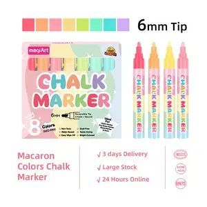 Refillable Alcohol Marker Window Chalk Marker for Car Glass Washable, 8-Color Jumbo Liquid Chalk Marker Pens with 6mm 3 in 1 Nib Wide Tip, Chalkboard Markers Car Window Paint Pen for Auto, Mirror, Poster | Perfect for Artists, Coloring, & Illustration
