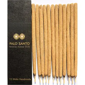 Palo Santo Incense Sticks – 12 Pack |   100% Natural Hand Rolled in Peru |   Holy Wood Long Lasting 80 Min Burn |   Ideal for Yoga Meditation Cleansing and Home Fragance