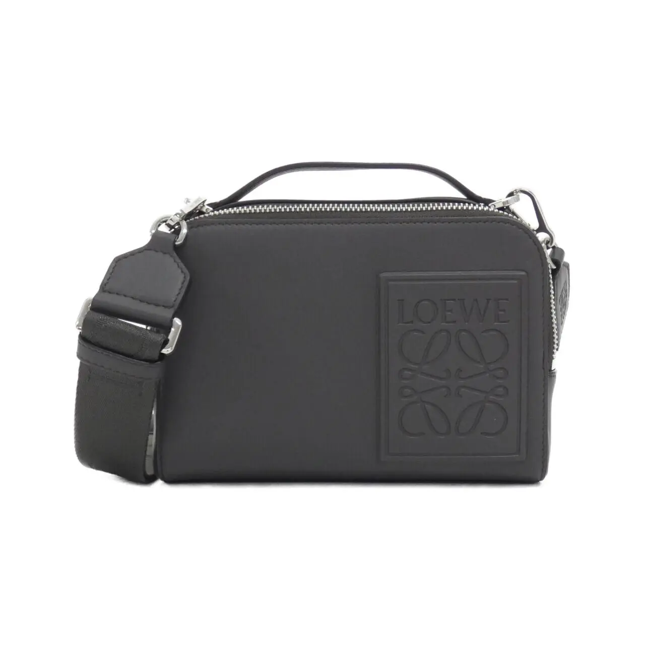 Pre-owned Loewe Calfskin Shoulder Bags Crossbody Camera Bag Mini Calf Shoulder Bag