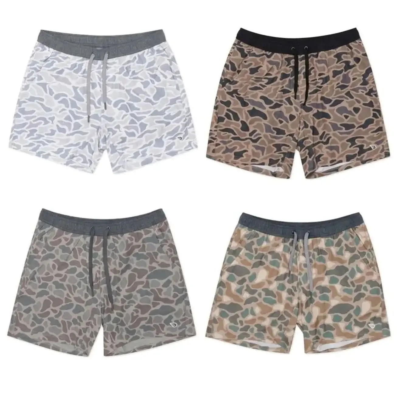 Burlebo Classic Deer Camo Short, Camo Workout Shorts for Men, Deer Hunting Athletic Shorts, Quick Dry Running Shorts with Inner Liner, Fitness Gear