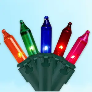 Northlight Mini Incanscent Christmas Lights - Multi-color - 10' Green Wire - 50ct