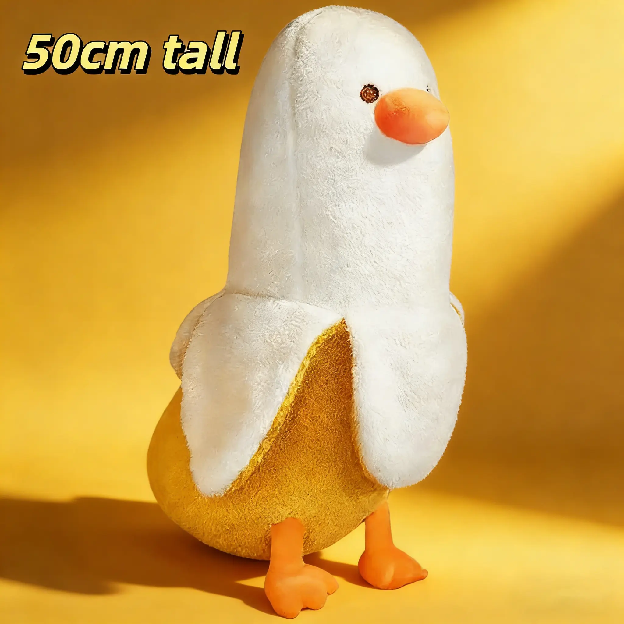 PEACHCAT 50cm Kawaii Cute Duck Soft Plush Stuffed Animal - Cuddly Soft Furry Collectible, Home Decoration Toy, All-Age Gift