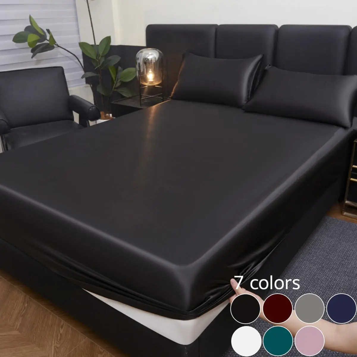 Solid Color Fitted Sheet Set, Soft Comfortable Breathable Bed Sheet Sets, Solid Bed Sheets, Bedsheets, Bedding Supplies for Home Bedroom Hotel Dormitory, Comfy Bed Sets