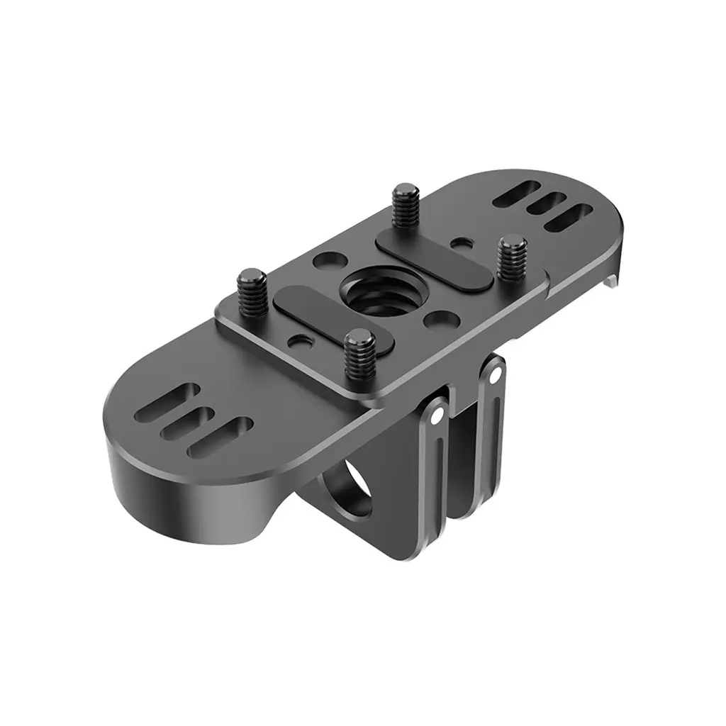 Durable Aluminum-Silicone Magnetic Quick Release Base Adapter Mount for GoPro Hero 12-11-10-9, Handheld Camera Accessory with 1/4" Thread Dual-Claws Interface, Compact 1.76" x 0.6" x 0.26" Shockproof Tripod Compatibility