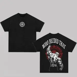 Vintage Escanor Seven Deadly Sins Who Decided That Acid Washed T-Shirt - Unisex Oversized Anime Manga Graphic Tee in Heavyweight Cotton for Anime Fans, Seven Deadly Sins Merch, Anime Streetwear Gift