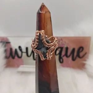 black agate ring