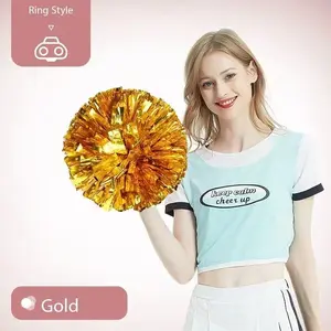 2 Piece Cheerleading Pom Poms Set, Handheld Team Spirit Balls, Perfect for Sports Games and Dance Parties, High-Quality Cheering Accessories