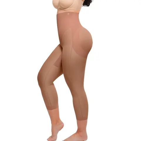 Shapellx BOOT-YEAH MeshSmooth Butt-Lifting Capri Seamless Faja Butt Ruched Tummy Control