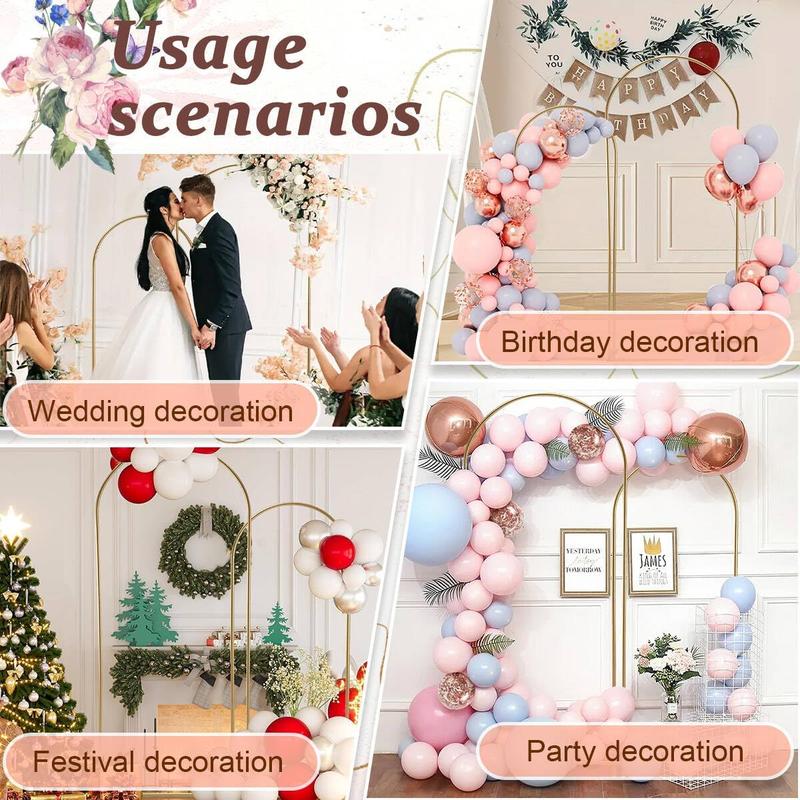 Gold Arch Backdrop Stand for Party - 120cm/80cm Metal Balloon Arch Stand for Ceremony Wedding Birthday Bridal Baby Shower Decoration Versatile Stylish Durable