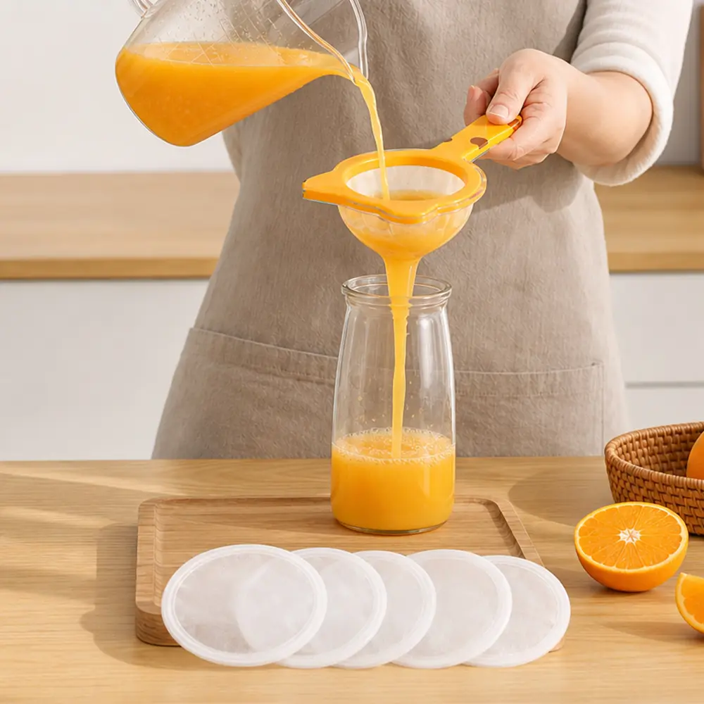 1Set 120 Mesh Ultra Fine Mesh Strainer for Coffee Tea Flour with Handle, Plastic Kitchen Strainers Small Colander Nylon Fine Sieve Versatile Comfort Grip Dense Holes Easy Flow No Splash