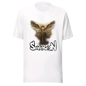 Sovereign Angel Graphic White Tee Cotton Comfort Casual Comfortable Top Womenswear Breathable Day