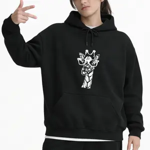 Casual Women’s Giraffe Tee – Summer Long Sleeve Hoodie with Cute Graphic