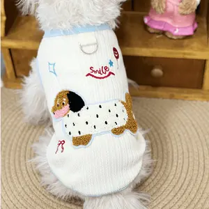 Cross-border Wholesale Puppy Clothing Dog Leash Collar Cute Dachshund Vest Small Dog Thin Sleeveless Spring And Autumn