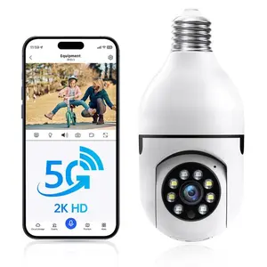 2.4G&5G WiFi Light Bulb Security Camera - 2K Wireless Outdoor Indoor Camera with Motion Detection & Two-Way Talk